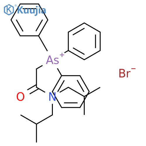 Arsonium, [2-[bis(2-methylpropyl)amino]-2-oxoethyl]triphenyl-, bromide structure