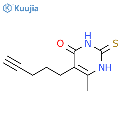 4(1H)-Pyrimidinone, 2,3-dihydro-6-methyl-5-(4-pentynyl)-2-thioxo- structure