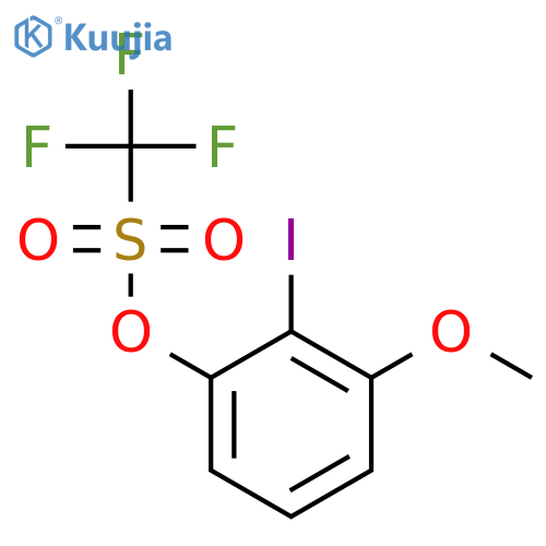 Methanesulfonic acid, trifluoro-, 2-iodo-3-methoxyphenyl ester structure