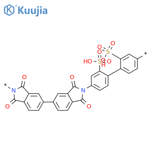 POLY[(1,1',3,3'-TETRAHYDRO-1,1',3,3'-TETRAOXO[5,5'-BI-2H-ISOINDOLE]-2,2'-DIYL)(2,2'-DISULFO[1,1'-BIPHENYL]-4,4'-DIYL)] structure