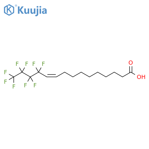 10-Pentadecenoic acid, 12,12,13,13,14,14,15,15,15-nonafluoro-, (Z)- structure