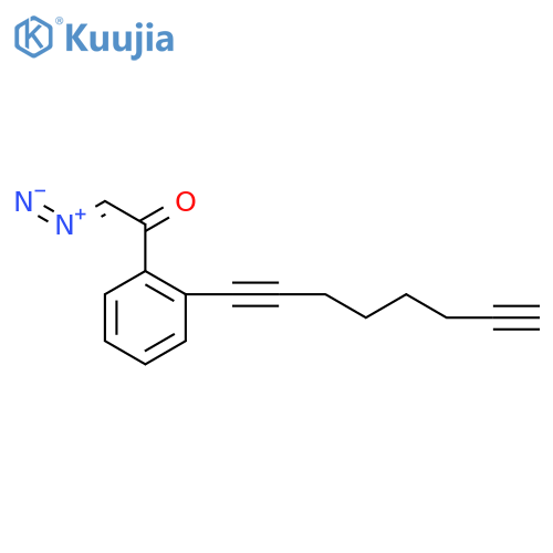 Ethanone, 2-diazo-1-[2-(1,7-octadiynyl)phenyl]- structure