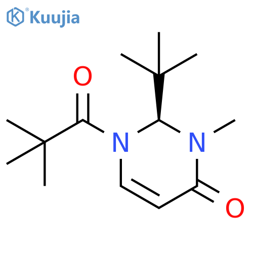 4(1H)-Pyrimidinone, 2-(1,1-dimethylethyl)-1-(2,2-dimethyl-1-oxopropyl)-2,3-dihydro-3-methyl-, (S)- (9CI) structure