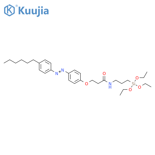 Propanamide,3-[4-[(4-hexylphenyl)azo]phenoxy]-N-[3-(triethoxysilyl)propyl]- structure