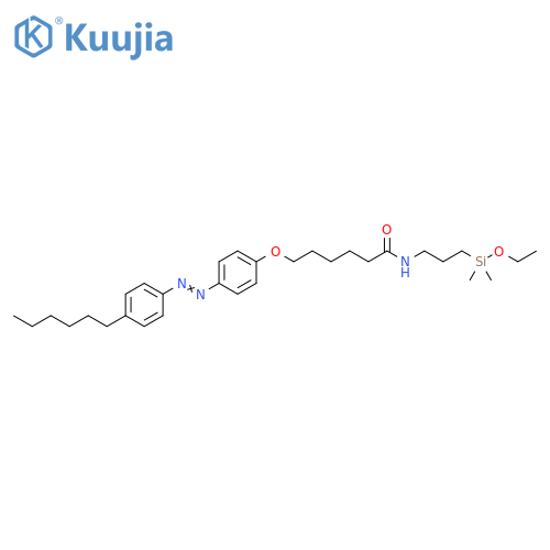 Hexanamide,N-[3-(ethoxydimethylsilyl)propyl]-6-[4-[(4-hexylphenyl)azo]phenoxy]- structure