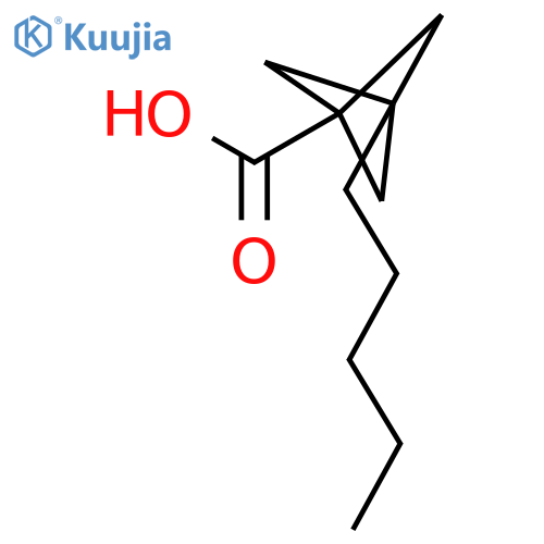 Bicyclo[1.1.1]pentane-1-carboxylic acid, 3-pentyl- structure