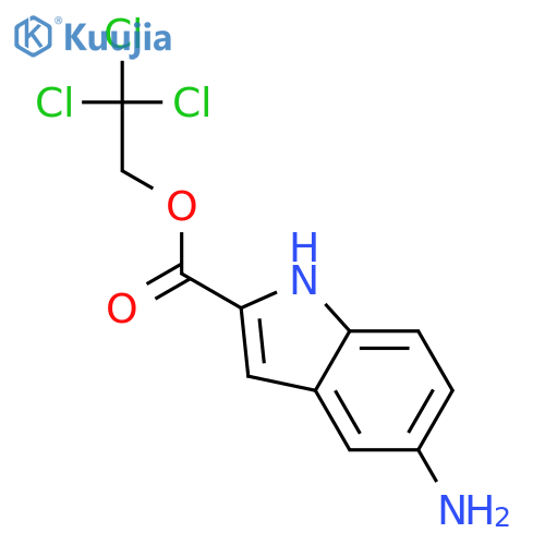 1H-Indole-2-carboxylic acid, 5-amino-, 2,2,2-trichloroethyl ester structure