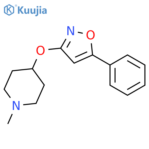 Piperidine, 1-methyl-4-[(5-phenyl-3-isoxazolyl)oxy]- structure