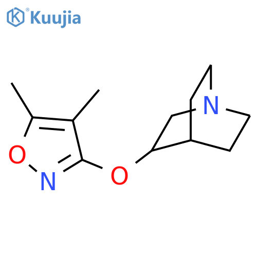 1-Azabicyclo[2.2.2]octane, 3-[(4,5-dimethyl-3-isoxazolyl)oxy]- structure