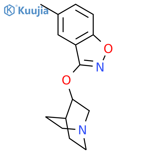 1-Azabicyclo[2.2.2]octane, 3-[(5-methyl-1,2-benzisoxazol-3-yl)oxy]- structure