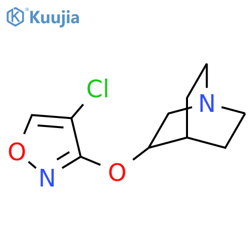 1-Azabicyclo[2.2.2]octane, 3-[(4-chloro-3-isoxazolyl)oxy]- structure