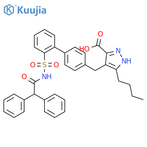 1H-Pyrazole-3-carboxylic acid,5-butyl-4-[[2'-[[(diphenylacetyl)amino]sulfonyl][1,1'-biphenyl]-4-yl]methyl]- structure