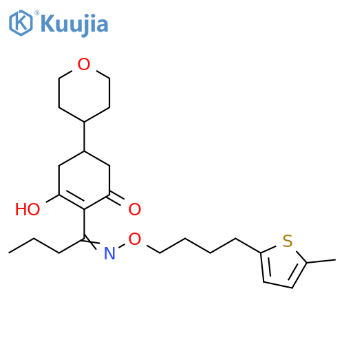2-Cyclohexen-1-one,3-hydroxy-2-[1-[[4-(5-methyl-2-thienyl)butoxy]imino]butyl]-5-(tetrahydro-2H-pyran-4-yl)- structure