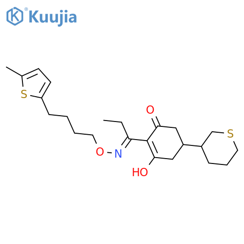 2-Cyclohexen-1-one,3-hydroxy-2-[1-[[4-(5-methyl-2-thienyl)butoxy]imino]propyl]-5-(tetrahydro-2H-thiopyran-3-yl)- structure