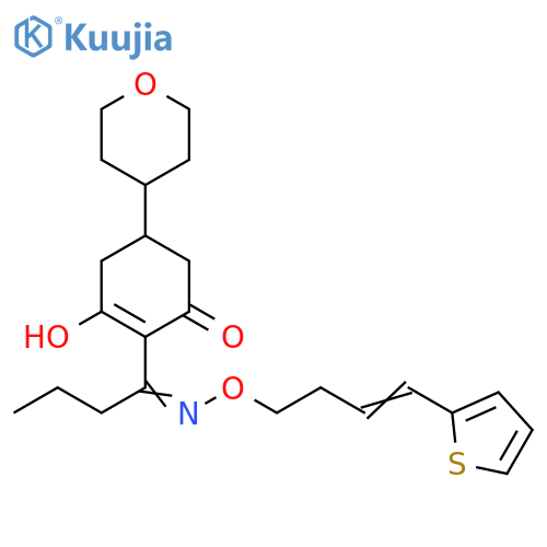 2-Cyclohexen-1-one,3-hydroxy-5-(tetrahydro-2H-pyran-4-yl)-2-[1-[[[4-(2-thienyl)-3-butenyl]oxy]imino]butyl]- structure