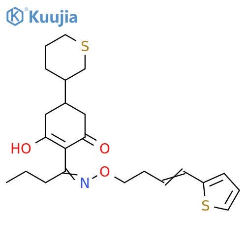 2-Cyclohexen-1-one,3-hydroxy-5-(tetrahydro-2H-thiopyran-3-yl)-2-[1-[[[4-(2-thienyl)-3-butenyl]oxy]imino]butyl]- structure