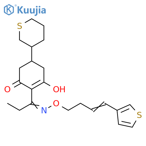2-Cyclohexen-1-one,3-hydroxy-5-(tetrahydro-2H-thiopyran-3-yl)-2-[1-[[[4-(3-thienyl)-3-butenyl]oxy]imino]propyl]- structure