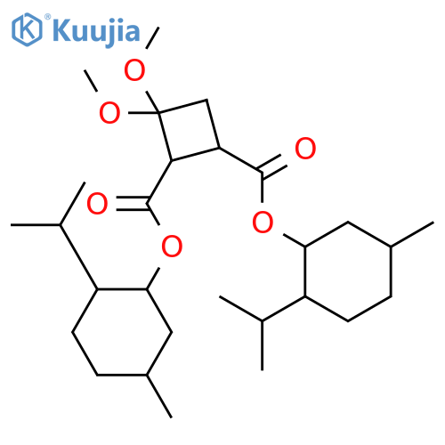 (1S,2R)-3,3-Dimethoxy-1,2-cyclobutanedicarboxylic Acid Di-L-Menthol Ester structure