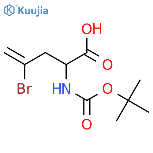 4-Pentenoic acid, 4-bromo-2-[[(1,1-dimethylethoxy)carbonyl]amino]- structure