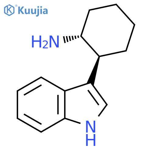Cyclohexanamine, 2-(1H-indol-3-yl)-, trans- structure