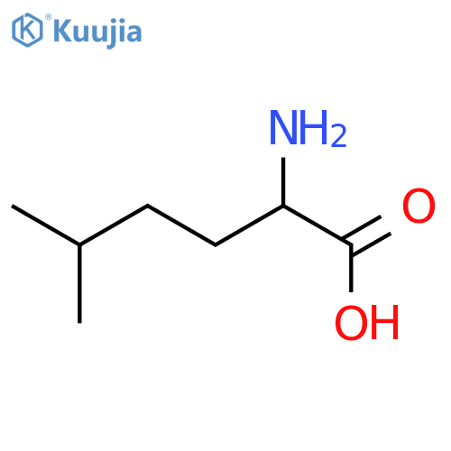 (2R)-2-amino-5-methyl-hexanoic acid structure