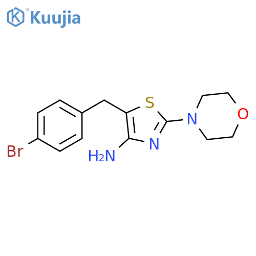 5-(4-Bromo-benzyl)-2-morpholin-4-yl-thiazol-4-ylamine structure