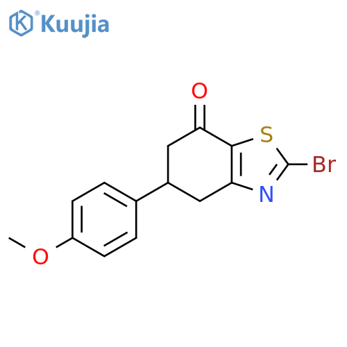 2-Bromo-5-(4-methoxy-phenyl)-5,6-dihydro-4H-benzothiazol-7-one structure