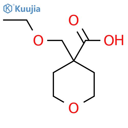 4-(ethoxymethyl)tetrahydropyran-4-carboxylic acid structure