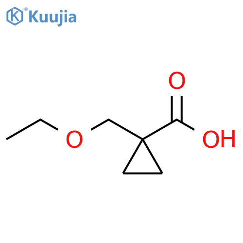 1-(ethoxymethyl)cyclopropane-1-carboxylic acid structure