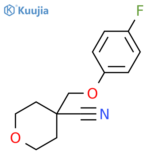 4-(4-Fluoro-phenoxymethyl)-tetrahydro-pyran-4-carbonitrile structure