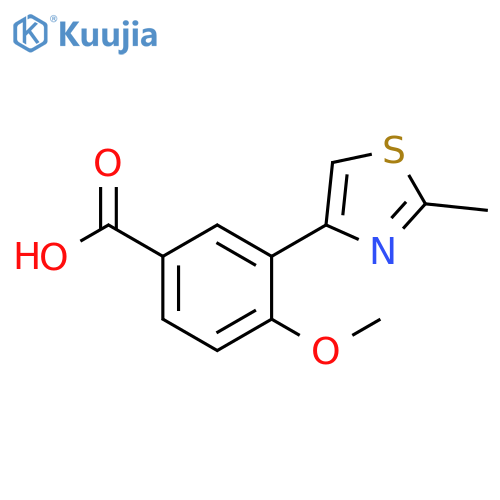 4-Methoxy-3-(2-methyl-thiazol-4-yl)-benzoic acid structure