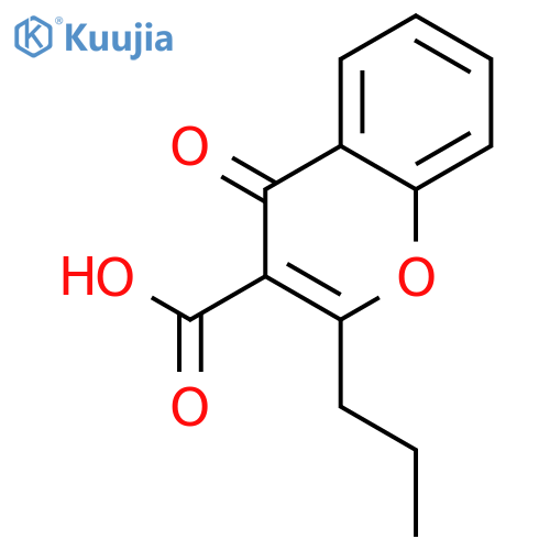 4H-1-Benzopyran-3-carboxylic acid, 4-oxo-2-propyl- structure