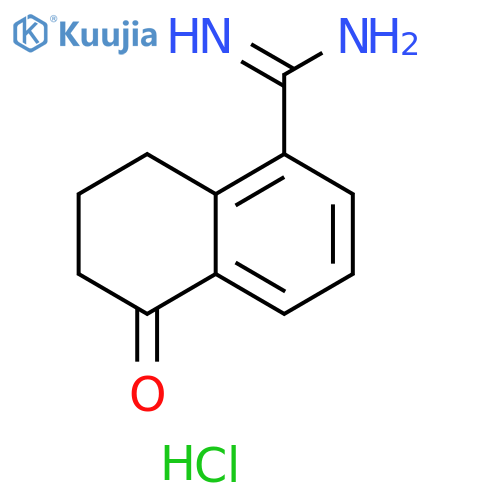 1-Naphthalenecarboximidamide, 5,6,7,8-tetrahydro-5-oxo-, hydrochloride (1:1) structure