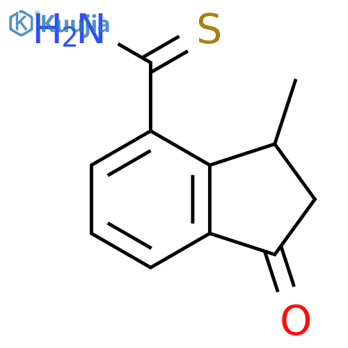 1H-Indene-4-carbothioamide, 2,3-dihydro-3-methyl-1-oxo- structure