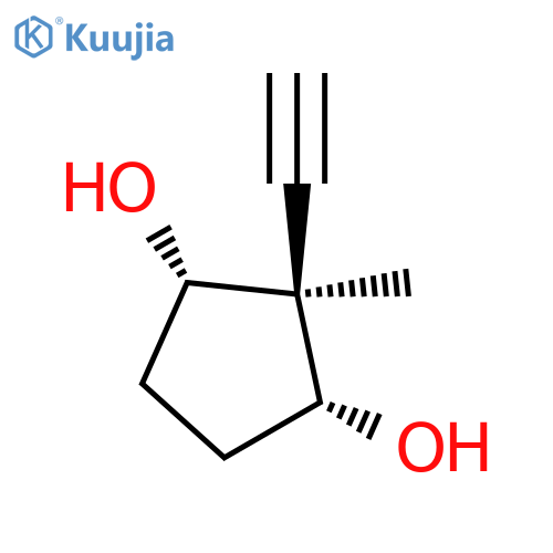 1,3-Cyclopentanediol, 2-ethynyl-2-methyl-, (1alpha,2alpha,3alpha)- (9CI) structure