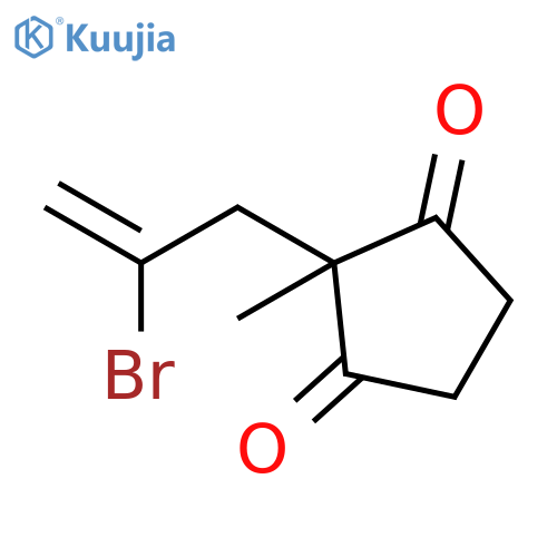 2-(2-Bromoprop-2-en-1-yl)-2-methylcyclopentane-1,3-dione structure