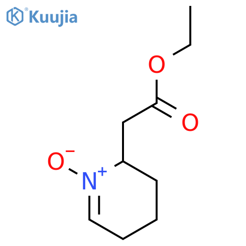 2-Pyridineacetic acid, 2,3,4,5-tetrahydro-, ethyl ester, 1-oxide, (±)- structure