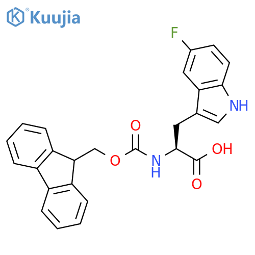 Fmoc-5-fluoro-DL-tryptophan structure