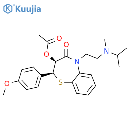 1,5-Benzothiazepin-4(5H)-one,3-(acetyloxy)-2,3-dihydro-2-(4-methoxyphenyl)-5-[2-[methyl(1-methylethyl)amino]ethyl]-,(2S,3S)- structure