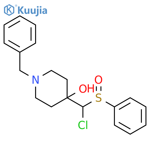 4-Piperidinol, 4-[chloro(phenylsulfinyl)methyl]-1-(phenylmethyl)- structure