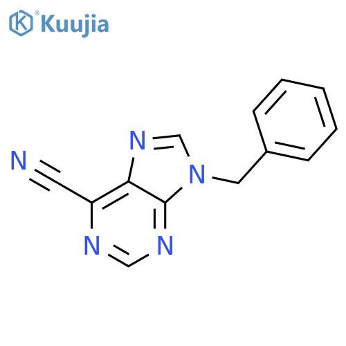 9H-Purine-6-carbonitrile, 9-(phenylmethyl)- structure