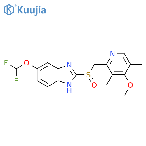 1H-Benzimidazole,5-(difluoromethoxy)-2-[[(4-methoxy-3,5-dimethyl-2-pyridinyl)methyl]sulfinyl]- structure