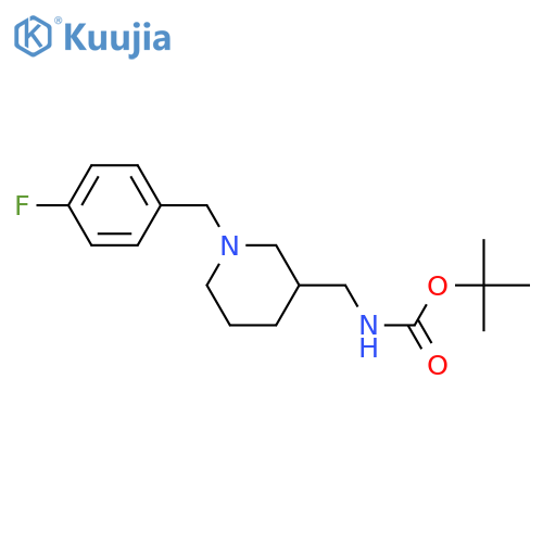 tert-butyl ((1-(4-fluorobenzyl)piperidin-3-yl)methyl)carbamate structure