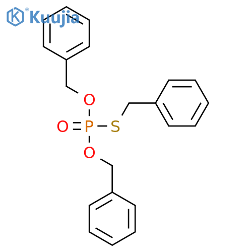 Phosphorothioic acid, O,O,S-tris(phenylmethyl) ester structure