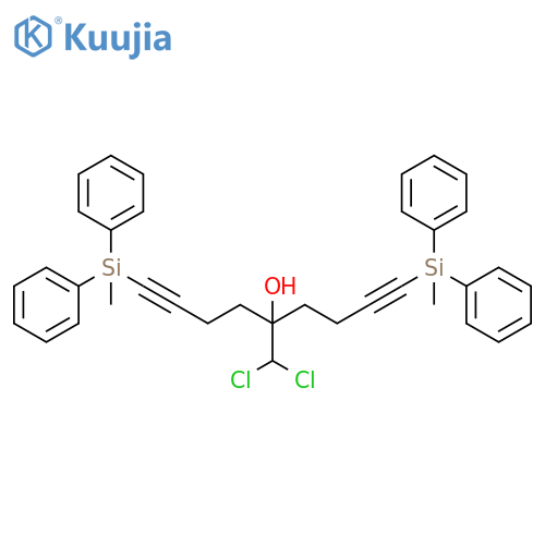1,8-Nonadiyn-5-ol, 5-(dichloromethyl)-1,9-bis(methyldiphenylsilyl)- structure
