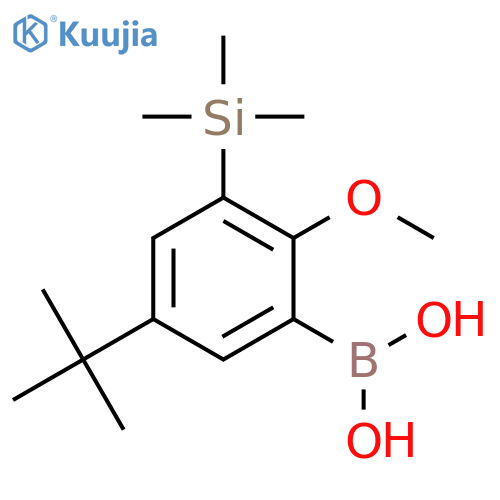 Boronic acid, [5-(1,1-dimethylethyl)-2-methoxy-3-(trimethylsilyl)phenyl]- structure