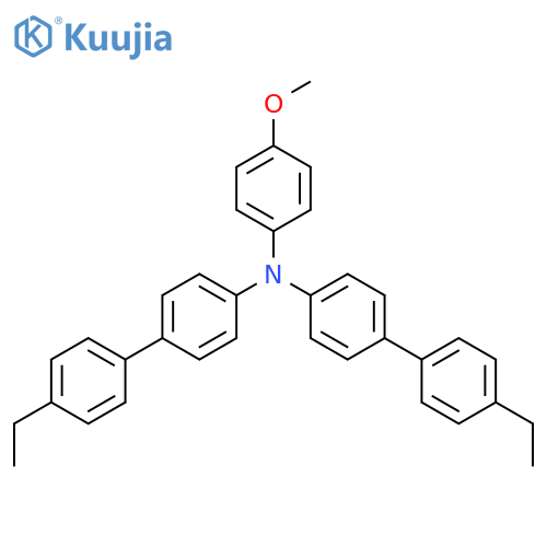 [1,1'-Biphenyl]-4-amine,4'-ethyl-N-(4'-ethyl[1,1'-biphenyl]-4-yl)-N-(4-methoxyphenyl)- structure