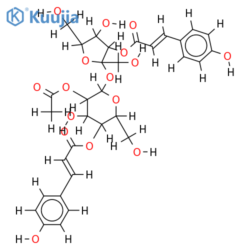 2'-O-acetyl-3,4'-di-O-p-coumaroylsucrose structure