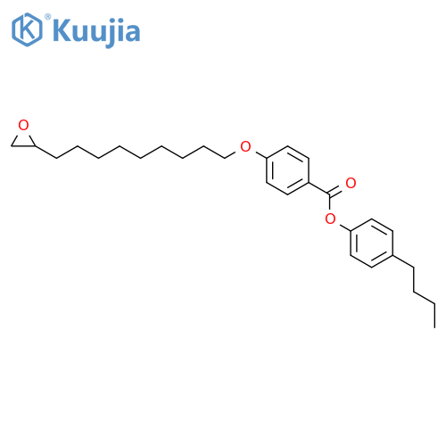 Benzoic acid, 4-[(9-oxiranylnonyl)oxy]-, 4-butylphenyl ester structure