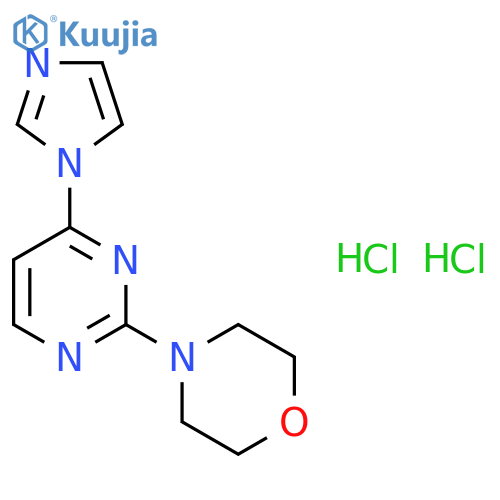 4-[4-(1H-imidazol-1-yl)pyrimidin-2-yl]morpholine dihydrochloride structure